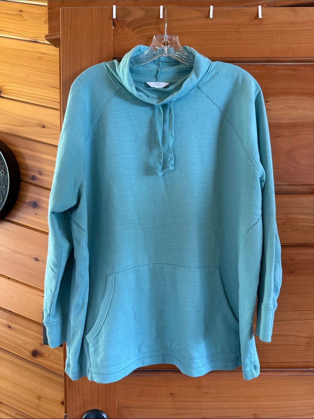 Time and Tru Light Aqua Pullover Sweatshirt NO HOOD